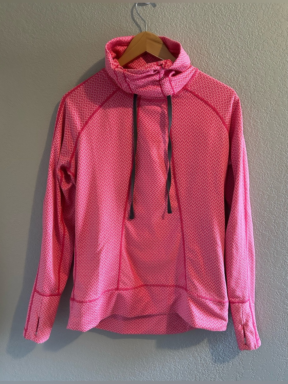 Avalanche Hot Pink Textured Cowl Neck Pullover